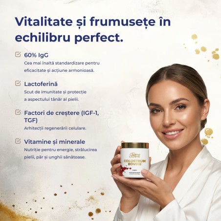 Colostrum Bovine - colostru bovin 60% IgG, 50g (25 porții)