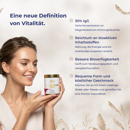 Goat Colostrum - Ziegenkolostrum 30% IgG, 50g (25 Portionen)