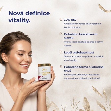 Goat Colostrum - kozí kolostrum 30% IgG, 50g (25 porcí)