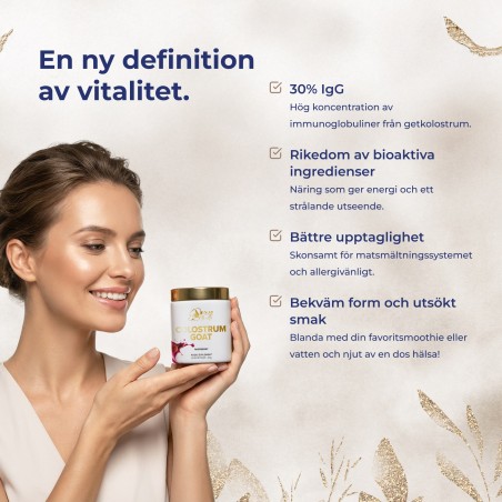 Goat Colostrum - getkolostrum 30% IgG, 50g (25 portioner)