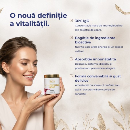 Goat Colostrum - colostru de capră 30% IgG, 50g (25 porții)