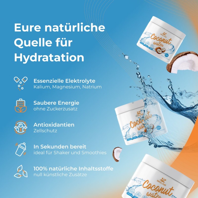 Kokoswasser-Pulver, 250g